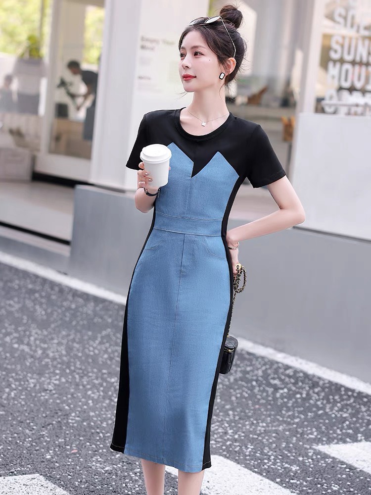 ĐẦM BODY JEAN PHỐI THUN CAO CẤP D38
